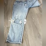 PacSun Mom High Rise Light Wash Distressed Straight Leg Cropped Jeans Size 25 Photo 10