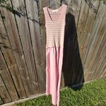 Taylor Poplin/knit Midi Dress Pink Small Photo 3
