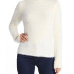 Free Press White Fuzzy Sweater Photo 0