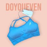 DOYOUEVEN DYE Impact Baby Blue Crop Sports Bra - Size L Photo 0
