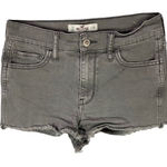 Hollister  Womens Shorts Size 26 Gray Denim Stretch Mid‎ Rise Cutoff Distressed Photo 0