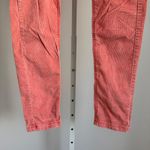 Free People Embroidered Corduroy Pants Size 28 Floral Coral Pink Denim Photo 2