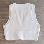 Babaton Sculpt Sculpt Knit Deep V Tank Top Cropped White Small Photo 3