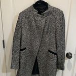 ZARA Women's Black and White Tweed Coat Photo 0