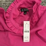 J.Crew NWT Vintage Rib Ruffle Neck Top Sz L Photo 7