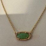 Kendra Scott  Elisa Gold Chain and Chalcedony Jade Green Glass Stone Necklace Photo 0