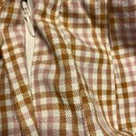 Aerie New Pleated Mini Skirt Pink Brown Gingham Plaid Size XS $49.95 Preppy Photo 5