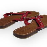 Mystique Boutique new Mystique ✿ Blown Glass Bead Sequin Thong Sandals ✿ Red 7M ✿ Handmade in Bali Photo 2