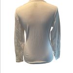 Fruit of the Loom White Long Sleeved Women’s Tagless V-Neck Shirt Photo 1