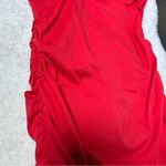 Tiger Mist Red Millie Ruched Mini Dress Photo 4