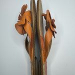 B.O.C. Coral Floral Leather Sandals Size 8 Orange Photo 4