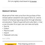 Madewell  & Girls Inc collab “women” sweatshirt size small Photo 4