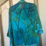 Additions by chicos Blue and Green ladies sheer blouse 3 xl Photo 1