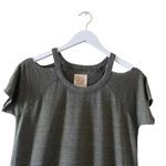 Chaser  Revolve Olive Cold Shoulder Deconstructed Sleeves Festival Bohemian Top M Photo 2