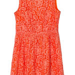 Madewell  Womens‎ Boho Neon Orange Sleeveless A-Line Knee Length Dress 6 Photo 0