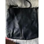 Halston Black Leather Tote Bag Photo 7