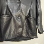 Abercrombie & Fitch  Black Vegan Leather Blazer Jacket Photo 6