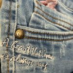 Women's Cali 1850 Size 5 Blue Denim High Rise Stretch Jeans Floral Pattern Photo 2