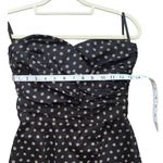 H&M  Womens Dress Size 8 Black Tan Gold Polka Dot Pleated Bust Strapless Mini Photo 11
