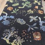 H&M Embroidered Irridescent Whimsical Pattern Black and Gold Trousers Size 6 Photo 2