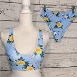 Zaful Bikini Blue Floral Print-Medium Photo 0