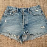 ZARA denim cut off distressed jean shorts blue size 6 Photo 0