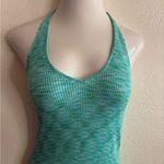 Garage Y2K Aqua Knit Halter Sweater Mini Dress L Photo 9