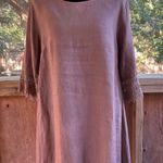 Stella Rosa Women's 100% Linen Brown Shift Dress Size S Photo 0