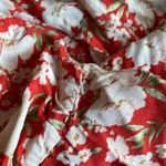 American Eagle NWOT  Outfitters Red Floral Wide Leg  Jumpsuit Photo 3