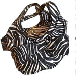 Kate Spade Zebra Print Hobo Bag Red Interior Bow Photo 0