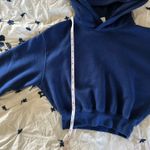 Aritzia Cozy Sweatfleece Perfect Crop Hoodie Byron Blue Photo 3