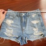 Topshop Ripped Denim Mom Shorts Photo 7