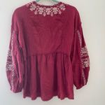 Sundance Peasant Bohemian Embroidered Lantern Sleeve Top in size M Size M Photo 1