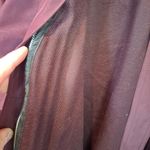 Maggie Barnes Purple Button Up Trench Coat with Belt and Zip‎ in Lining Size 18W Photo 4