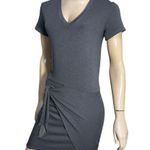 Monrow Women’s Size S Gray French Terry Tie Front Skirt V Photo 3