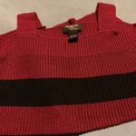 Hooked Up Red and Black Cold Shoulder Sweater Size M Photo 7