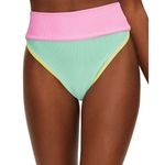 Beach Riot Emmy Pastel Macaron Colorblock High Waisted Bikini Bikini Bottoms L Photo 1