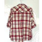 Savanna Jane Red White Plaid Embroidered Button Up Top Size Small Photo 4