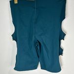 Savage X Fenty Rihanna Sport Shorts Small Teal Cutout Gold X Hardware NWT Blue Photo 9