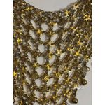 Egyptian style Vintage Gold Tone Bib Necklace With Intricate Chain Link Design & Photo 4