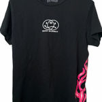 Bad Bunny Band Tee T Shirt Black Pink Fire Flames Size M Photo 0
