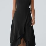 Halara 100HO.- Backless Crisscross Lace Up Side Zipper Ruffle Split Hem Maxi Dress Photo 0