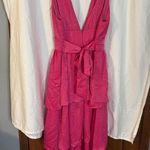 Peak Party Vibe Hot Pink Satin Tiered Tie Photo 11