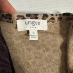 Umgee mixed leopard purple/gray colorblock ruffle sleeve oversized cardigan Photo 5