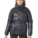 Toboggan Canada Mia Puffer Belted Coat with Removable Hood Black Size XL NWT Photo 0