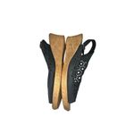 Spring Step  Orella Italian Leather Faux Cork Boho Wedge Sandal Black Size 8 Photo 8