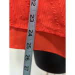 Bobeau Red Chiffon Sleeveless Ruffle Blouse Size Medium Zip Back Photo 3