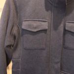 Eddie Bauer  Womens Navy Blue Knit Full‎ Zip Utility Jacket Large Sweater Fleece Photo 1