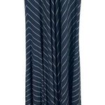 Comfy USA Striped V Neck Maxi Dress Soft Jersey Navy Blue Size XS Photo 2