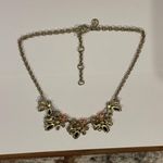 J.Crew Women’s Signed  Gold Tone / Rhinestone Costume Necklace Neon Orange Photo 4